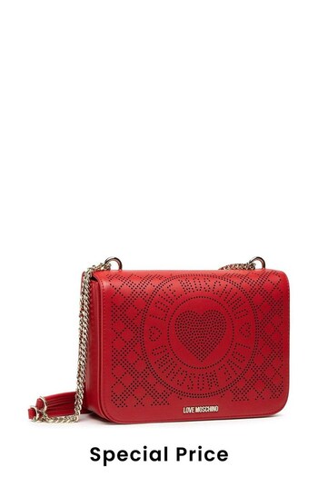 Love Moschino Red FAUX Leather Crossbody Bag (B87782) | £195