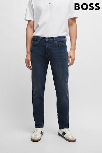 BOSS Dark Grey Tapered Fit Super Stretch Denim Jeans BENZ (B87827) | £129