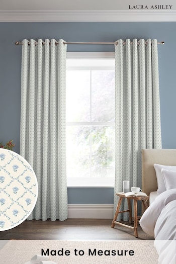 Laura Ashley Pale SeaLogo Blue Kate Made to Measure Curtains (B87905) | £91