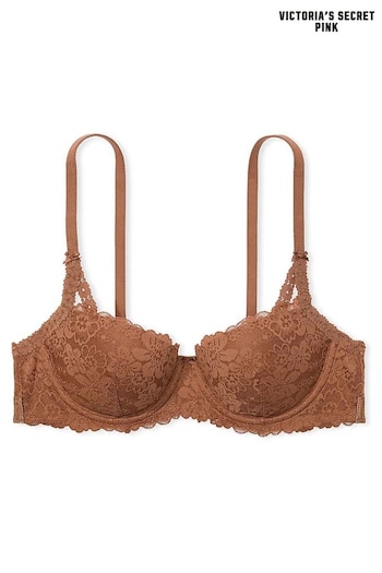 Victoria's Secret PINK Caramel Nude Lightly Lined Balcony Lace Bra (B87908) | £35