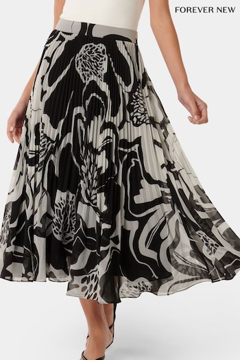 Forever New Black Aurora Pleated Skirt (B88062) | £60