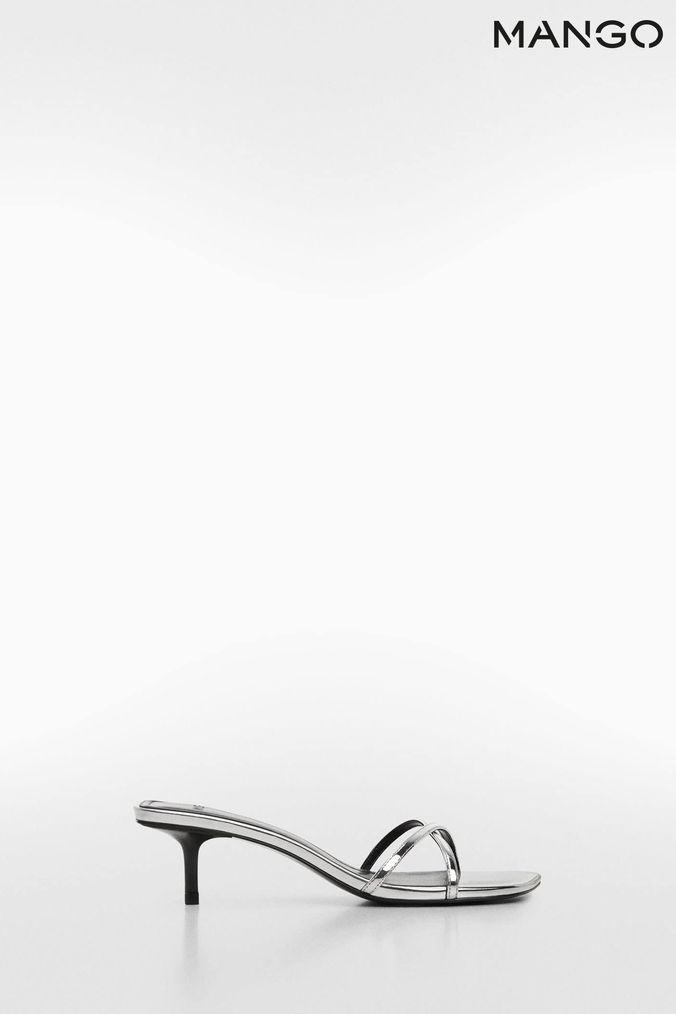 Mango silver sandals on sale