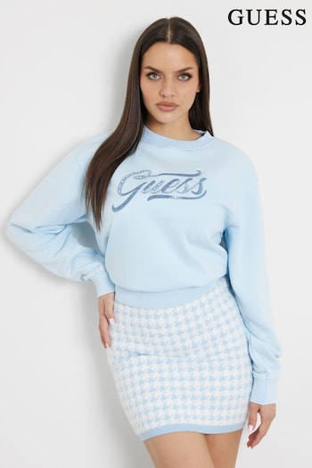 Guess T-Shirt Blue Logo Sweatshirt (B88429) | £85