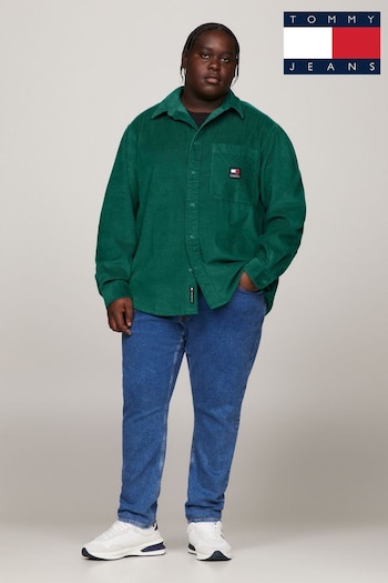 Tommy Jeans Reg Classic Logo Green Shirt (B88445) | £80