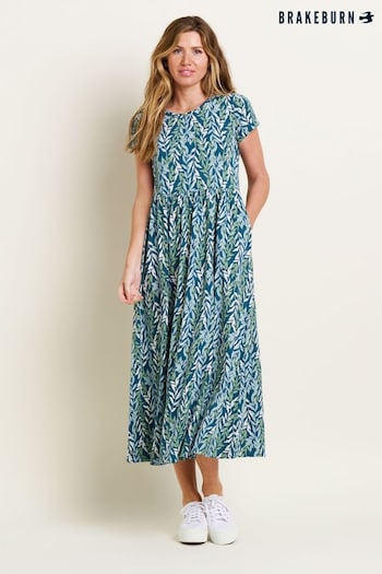 Brakeburn Green Willow Midi Dress (B88500) | £60