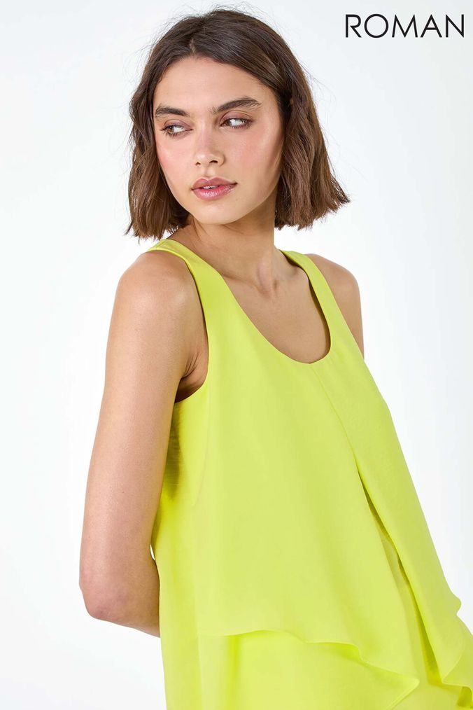 Women s Yellow Vests Tops Casual Beachwear Tops Next UK
