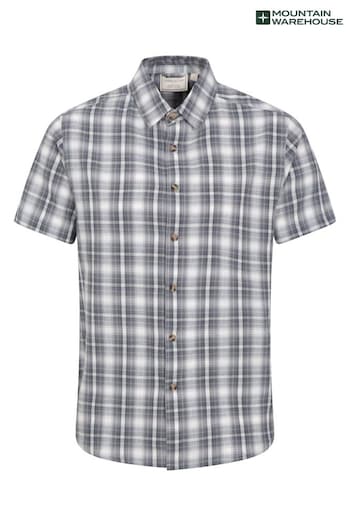 Mountain Warehouse Grey Mens Weekender Cotton Shirt (B88608) | £25