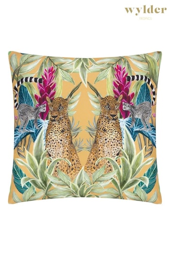 Wylder Tropics Multicolour Kali Leopards Tropical Outdoor Cushion (B88703) | £20