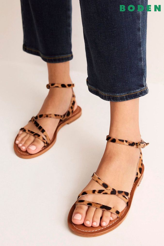 Warehouse leopard hot sale sandals