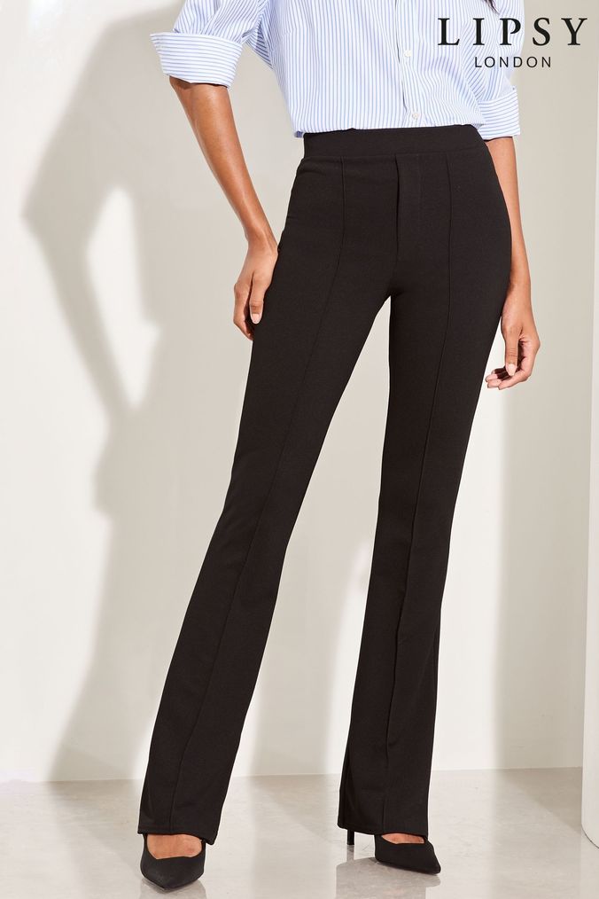 Black bootcut trousers with pockets cheap