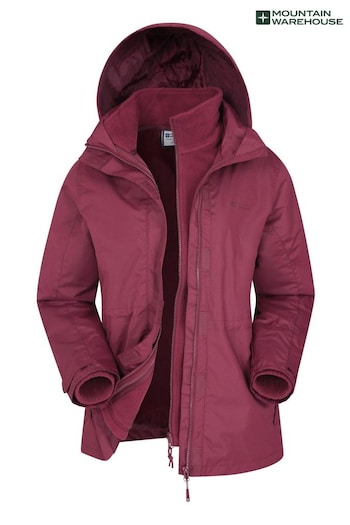 Mountain Warehouse Purple Womens Fell 3 In 1 Water Resistant Jacket (B89161) | £56