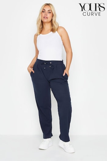 Yours Curve Blue Straight Leg Joggers (B89293) | £27