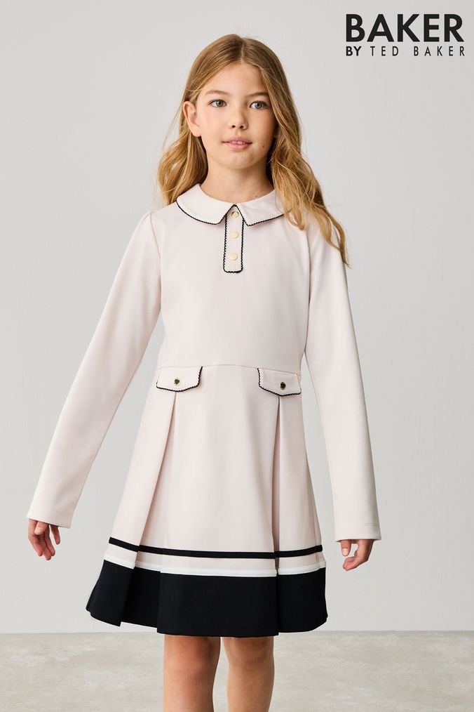 Baker by ted baker girls pleated mockable hi lo dress best sale