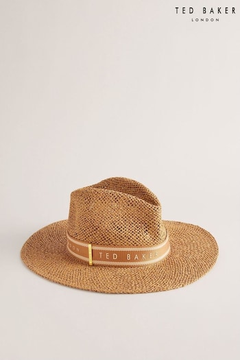 Ted Baker Natural Clairie Faux Straw Fedora Hat (B89300) | £45