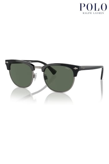 Polo Ralph Lauren Ph4217 Round Black Sunglasses (B89361) | £207