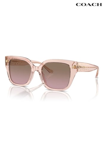 COACH Pink Hc8392U Square Sunglasses (B89487) | £149