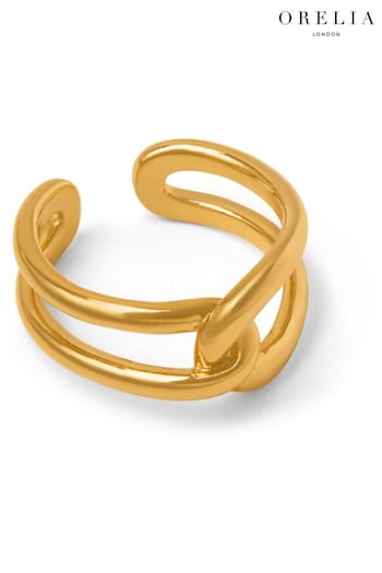 Orelia London Gold Tone Interlocking Open Adjustable Ring (B89590) | £22