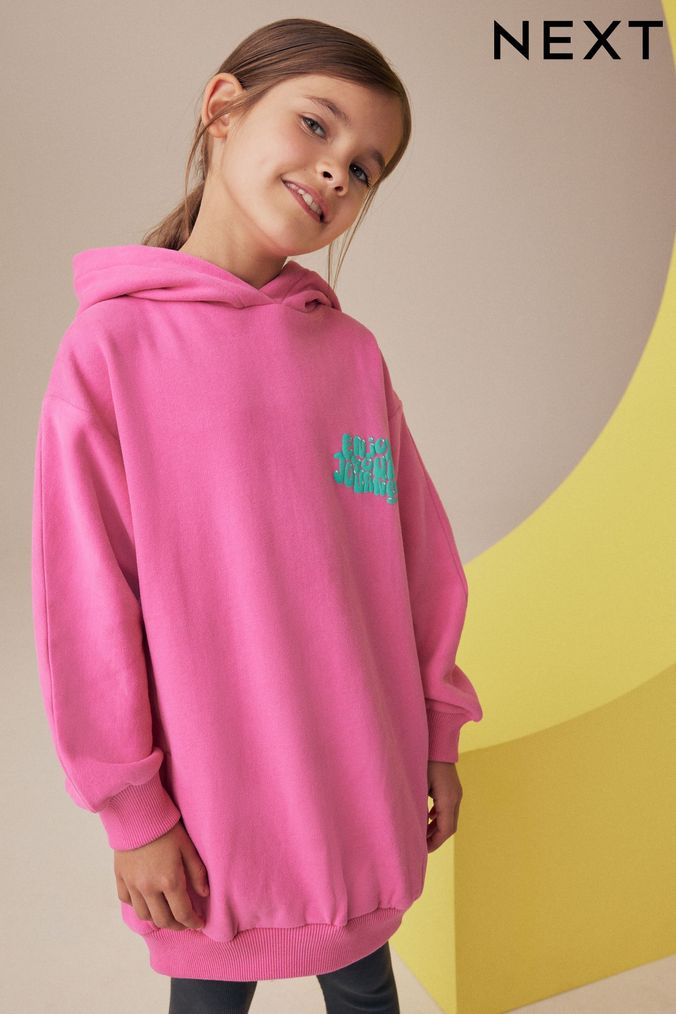 Girls longline hoodie top