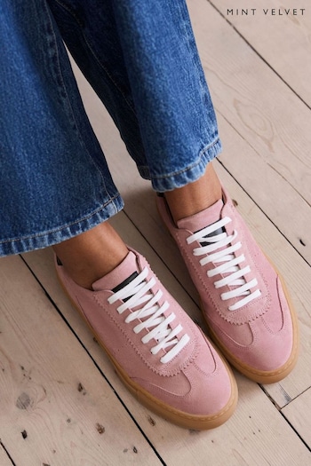 Mint Velvet Pink Suede Chunky Trainers (B89680) | £109