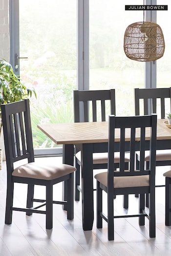 Julian Bowen Dark Grey Oak Bordeaux Dining Chairs Set Of 2 (B89701) | £240