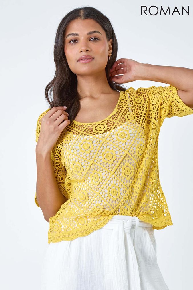 Buy Women s Yellow Tops Online Next UK