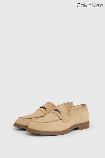 Calvin Set Klein Moccasin Suede Brown Loafers (B89804) | £170