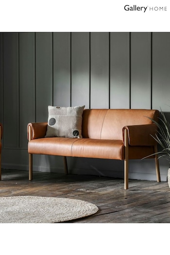 Gallery Home Brown Stanley Leather 2 Seater Sofa (B89996) | £1,750