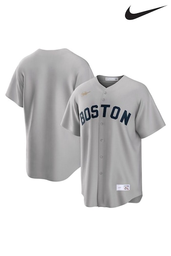 Nike Grey Boston Sox Official Replica Cooperstown 1969 Jersey (B8K243) | £105