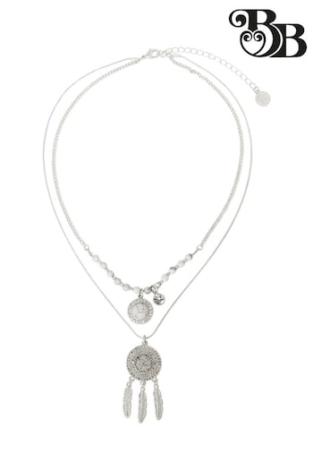 Bibi Bijoux Silver Tone Dreamcatcher Layered Necklace (B90548) | £35