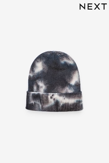 Monochrome Tie Dye Knitted Beanie Hat (1-16yrs) (B90569) | £5 - £9