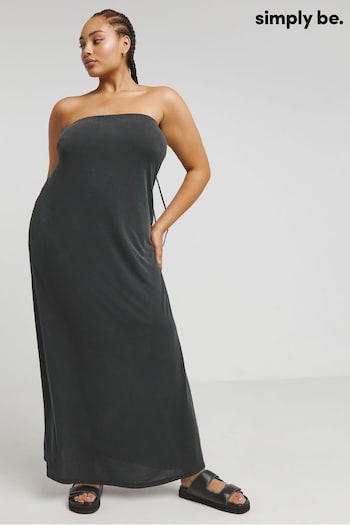 Simply Be Grey andeau Maxi Dress (B90622) | £32