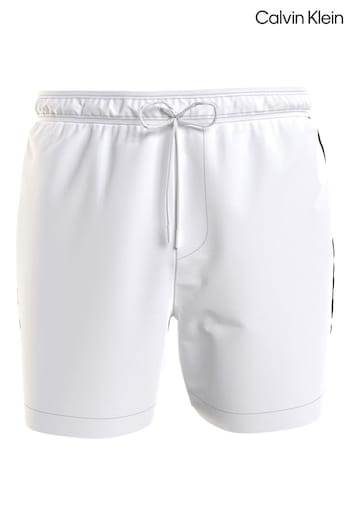 Calvin Klein Medium Drawstring White Swim Shorts Odlo (B90636) | £60