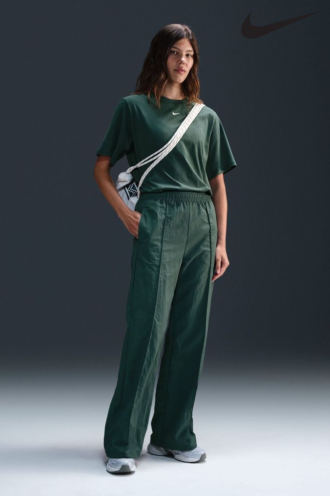 Buy Women s Green Nike Tops Online Next UK
