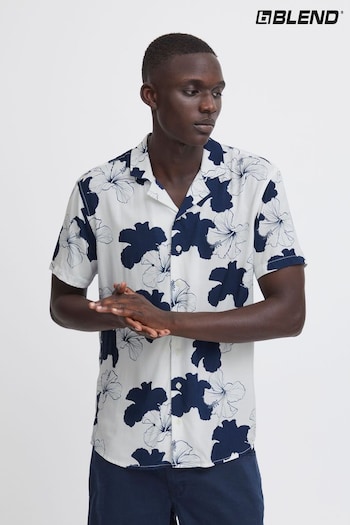 Blend Blue Floral Short Sleeve Shirt (B90977) | £30