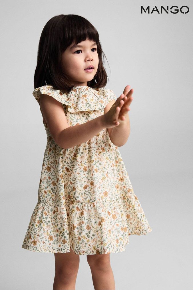 Mango cream dress cheap