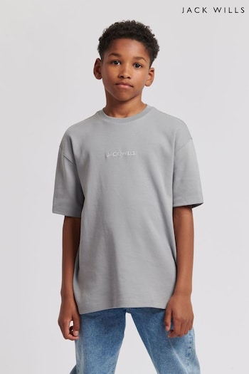 Jack Wills Boys Grey Loose Fit Debdon T-Shirt (B91112) | £25 - £30