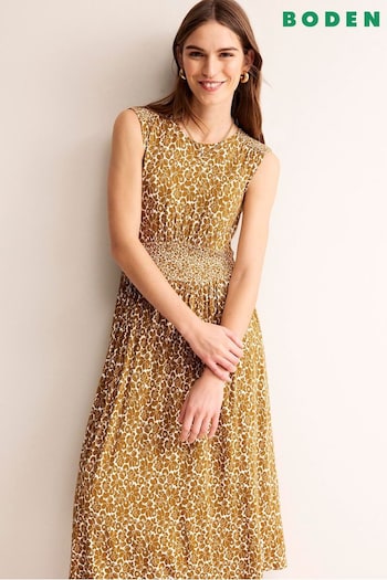 Boden Brown Petite Thea Sleeveless Midi Dress (B91254) | £85