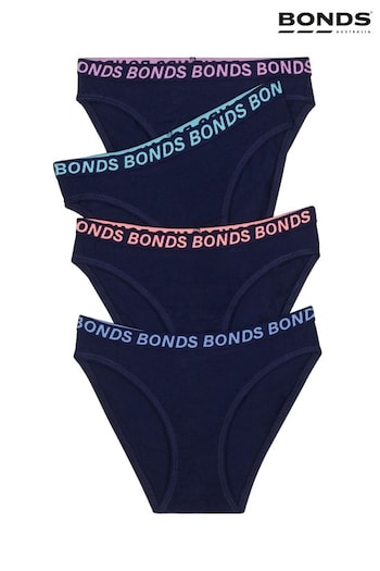 Bonds Blue Sport Bikini Briefs 4 Pack (B91322) | £12