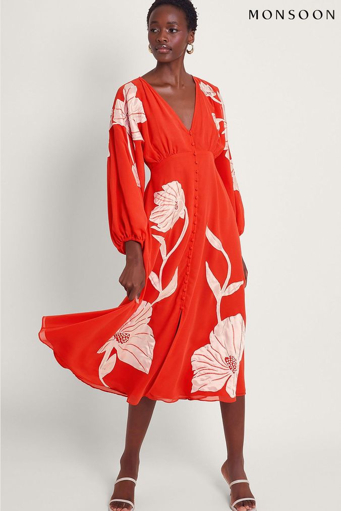 Buy Women s Orange Monsoon Curve Dresses Online Next UK