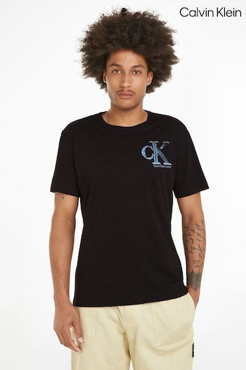 Calvin Klein Logo Monogram Black T-Shirt (B91354) | £35