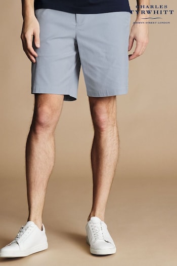 Charles Tyrwhitt Blue Cotton Stripe satin Shorts (B91398) | £50