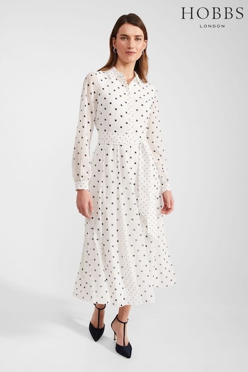 Hobbs Petite Lucilla White Dress (B91471) | £189
