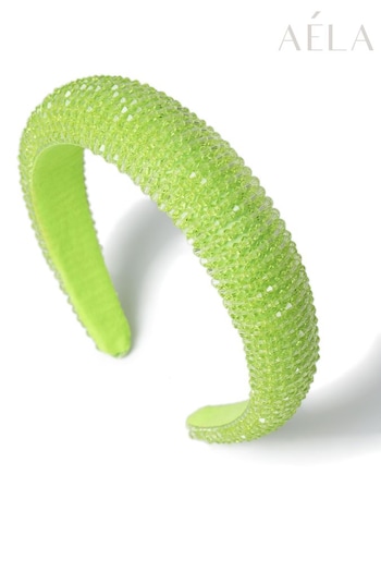 Aela Lime Green Beaded Headband (B91522) | £18.50