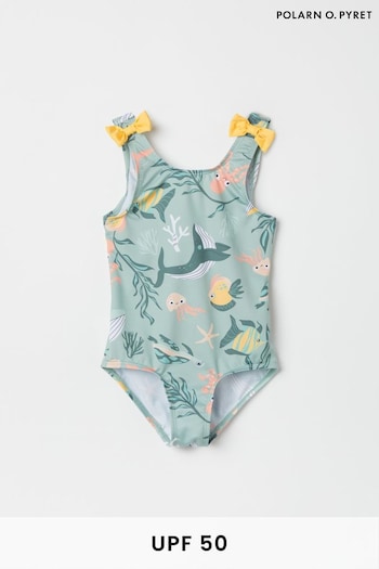 Polarn O Pyret Blue Sealife Print Swimsuit (B91545) | £24