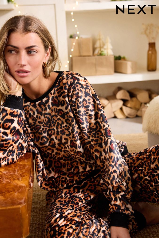 Women s Animal Leopard Print Pyjamas Next UK
