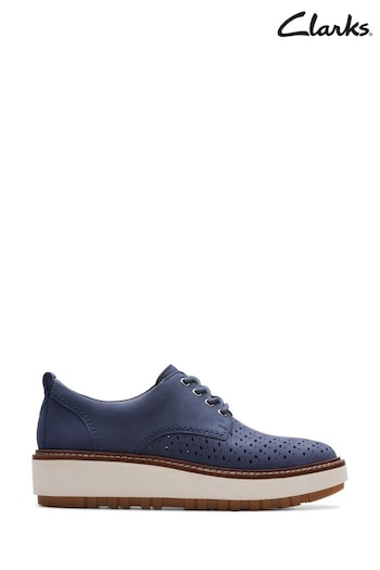 Clarks Blue Nubuck OriannaW Move Shoes (B91678) | £90