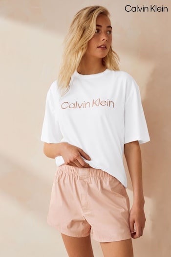 Calvin Klein Sloga White Shorts Set (B91680) | £70