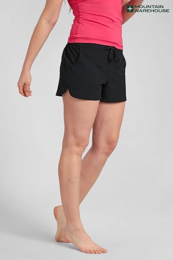 Mountain Warehouse Black Womens Stretch Board Shorts Over-the-Knee (B91726) | £23