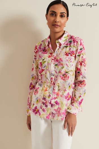 Phase Eight Petite Maddelena Floral Print Multi Shirt (B91759) | £75
