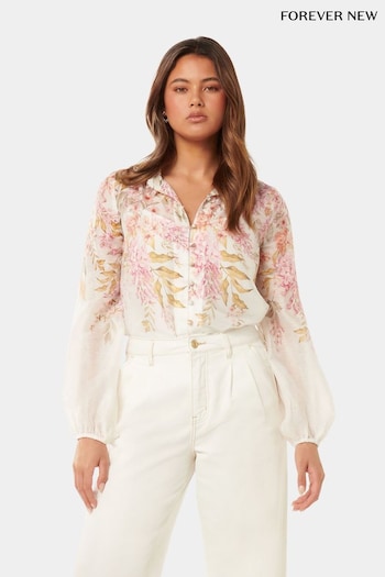 Forever New White Ellidy Button Down Blouse (B91769) | £65